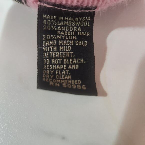 Jeanne Pierre Petites Elegant LambsWool Angora Sweater Pink, Soft, Warm, Elegant - Picture 3 of 6